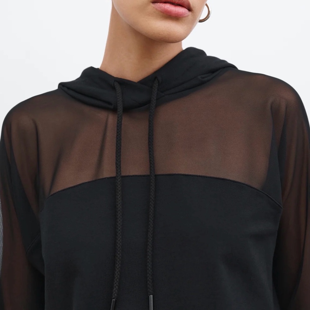 MARCELLA NYC Sheer Black Hoodie